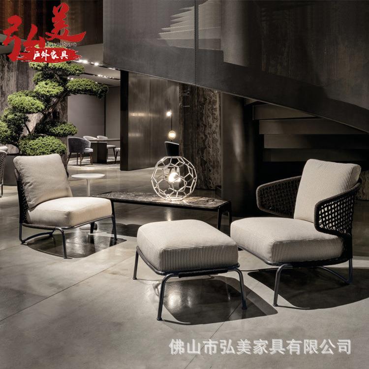 藤编制沙发组合花园庭院别墅防晒茶几阳台小桌椅室外家具户外欧式