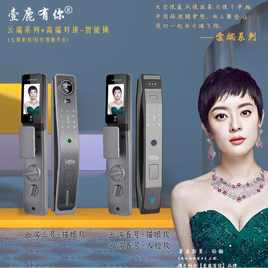 壹鹿有你智能锁 云端三号 云端五号人脸实时监控可视对讲高清大屏