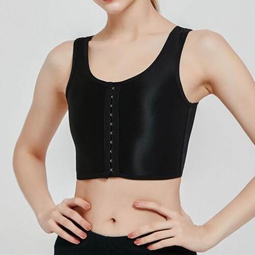 Chest Binder Transgender FTM Tomboy Trans Mesh Front Hook