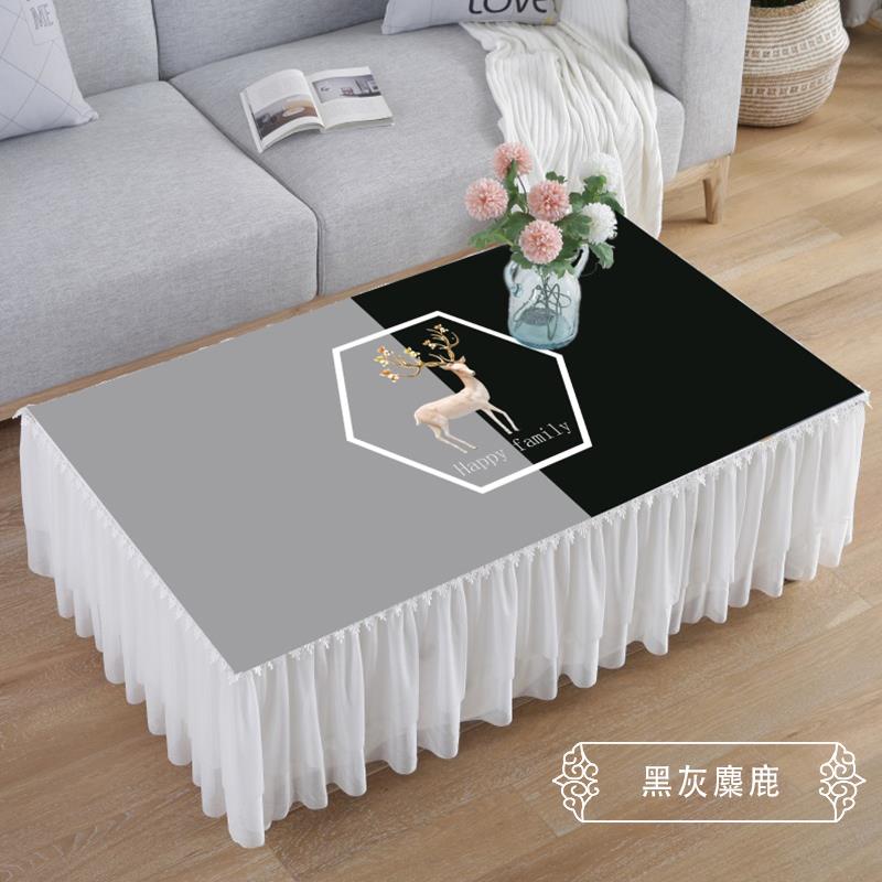 正品家用客厅茶几罩布方代桌圆桌套布艺网罩红现简约餐桌罩电视柜