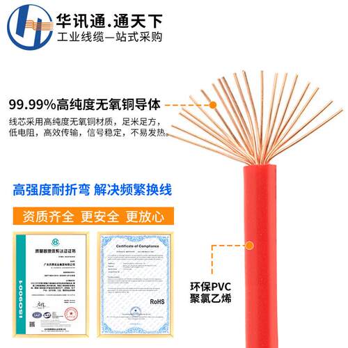 国标纯铜BVR大平方电缆线25/50/70/95平方家装单芯多股工程软电线