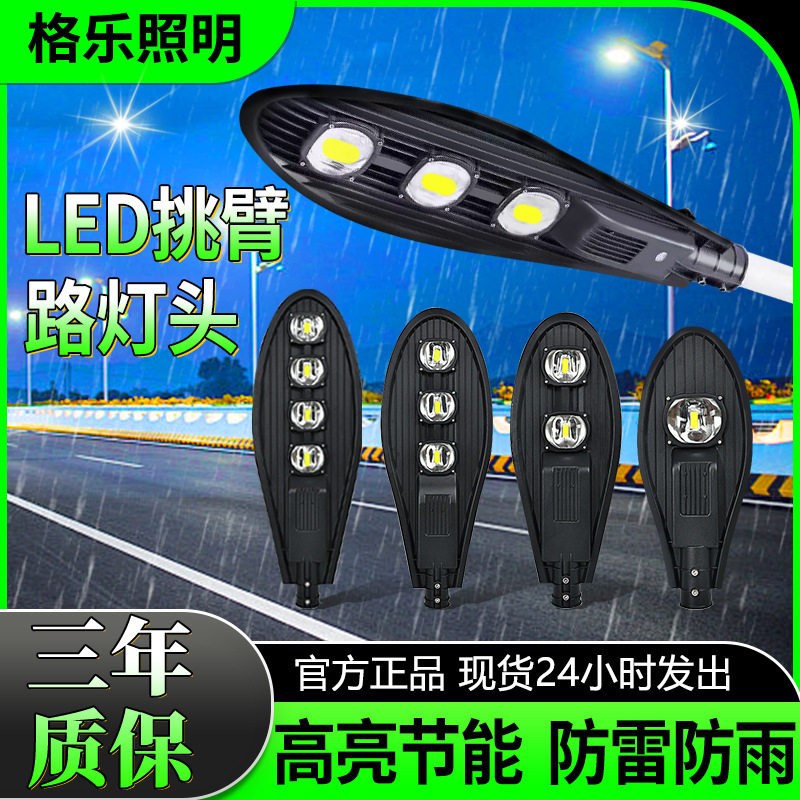 led路灯剑灯头照明挑臂220V路灯户外灯庭院灯室外工程道路灯