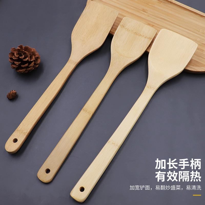 S588锅铲家用竹饭勺不粘锅木饭勺铲木质竹饭勺厨具炒菜铲子盛米饭