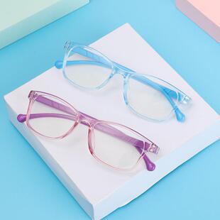 Square Glasses Children Kids Frame Light blue Anti Optical