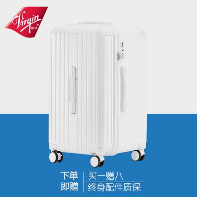 正品Virgin超大容量行箱女3旅0密寸李拉杆箱万向轮多功能行箱码皮