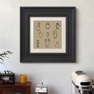 瓶安集》现代法式复古客厅装饰画中古风餐厅玄关北欧简约卧室挂画