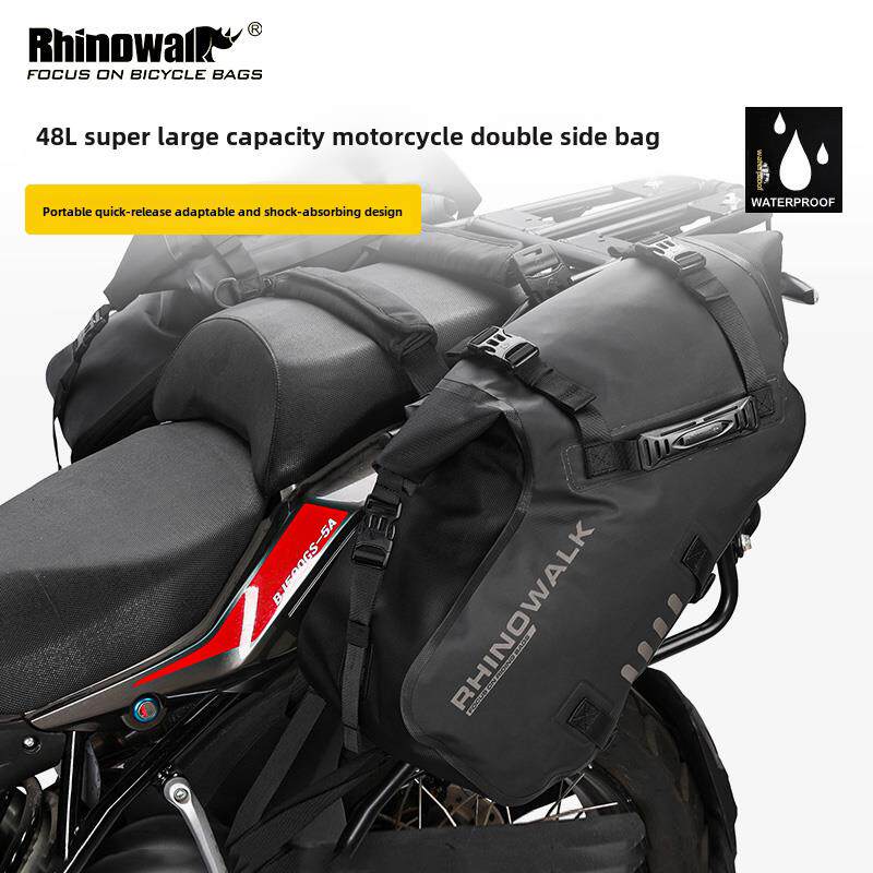 Rhinowalk犀牛步行48L摩托车侧袋后座袋摩托车旅行必不可少的长途
