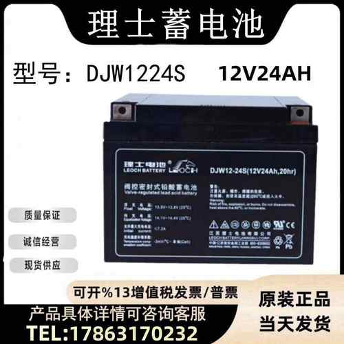 理士蓄电池12V24AH DJW1224S铅酸免维护/机房应急照明UPS电源专用
