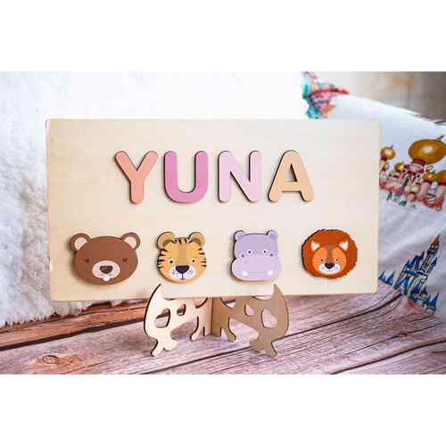 Personalized Name Puzzle Customized Educational Wooden Puzzl