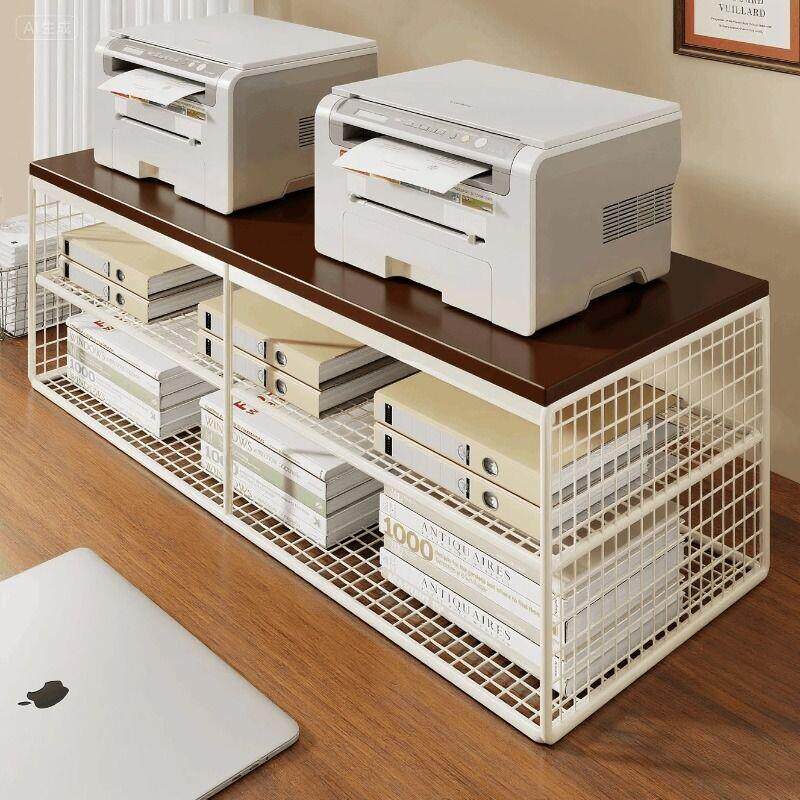打印机置物架桌面多功能双层整理架办公桌上小型储物柜架子分层