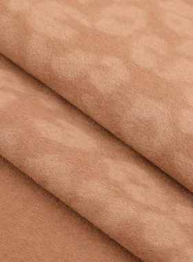 20LS01225新澳洲羊羊毛豹纹剪花双面绒面料加厚秋冬大衣毛品呢布