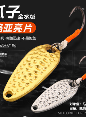 花生壳亮片路亚饵假饵亮片微物陨石旋转瓜子亮片军鱼钩马口远投饵