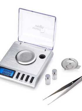 .电子秤电子秤小型秤克拉高精度珠宝001g智能迷你天平计价便携0秤