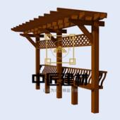 户外防腐木单臂爬藤架樟子松碳化庭院阳台网格葡萄架弧形花架定制