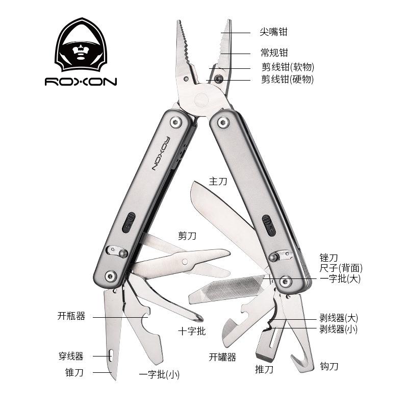 S804FLEX菲力多功能自由构建多功能组合户外露营可拆卸背夹钳子