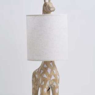 法式乡村手工木雕可爱动物台灯温馨卧室床头灯公主房灯具美式复古