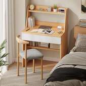 台式 电脑桌小型学生卧室家用约488现写代小书简桌书架一体桌户型