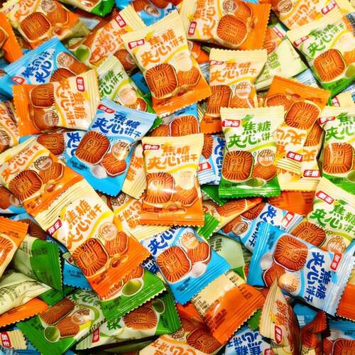 正宗焦糖夹心饼干焦糖饼干口味花生网红夹心饼干芝士新品曲奇休闲
