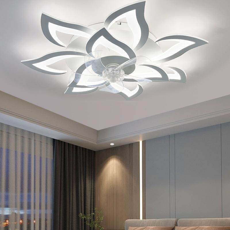 新款简约风扇灯吊扇灯餐厅客厅卧室家用风扇吊灯一体电风扇吸顶灯
