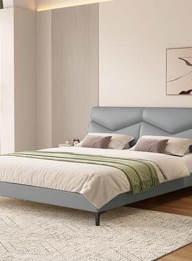 意式木床科技布1.2m米.主卧经8济型单双人DCK床1加厚实软包现代简