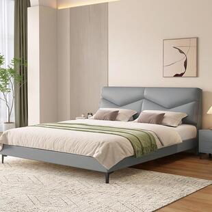 式 实木1床YOF科技布1.软2m意米.8主卧经济型单双人床加厚包现代简