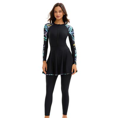 Conservative swimsuit, long sleeved pants, fully enclosed