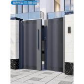 小区户外铁艺大门铝合金别墅庭院门不锈钢电动双开门乡村花园铝门