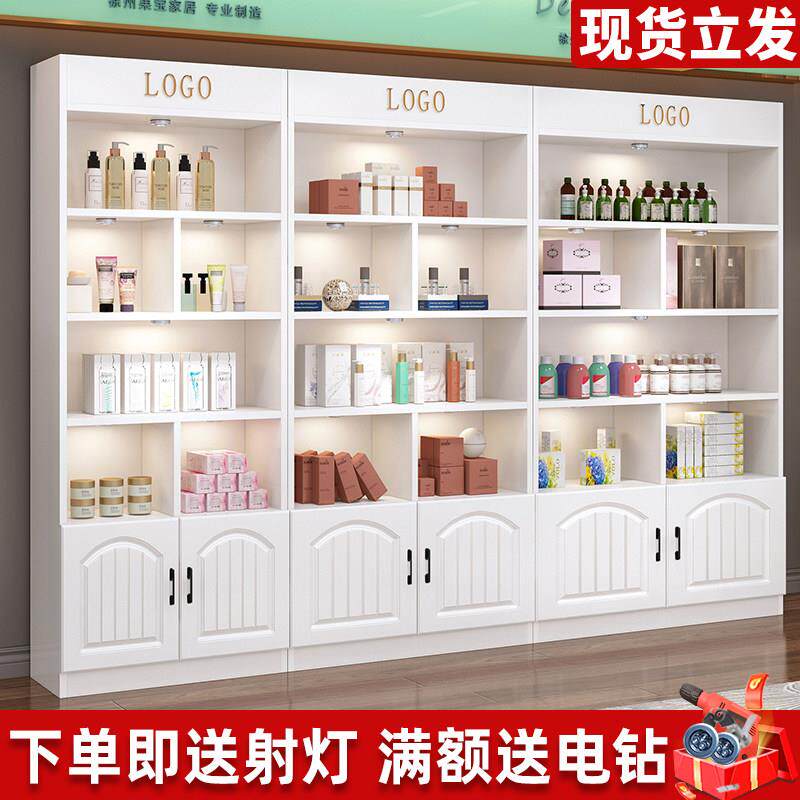 化妆品展示柜美甲带灯货柜样品柜产品展示柜美容院柜子货架展示架