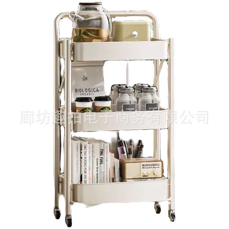 免安装小推车置物架可折叠书架落地多层浴室卫生间厨房收纳储物架