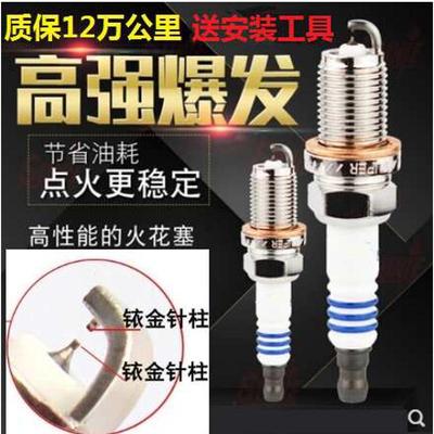 铜垫圈原装双针双铱金火花塞针对针汽车火嘴依金省油耐用双铂白