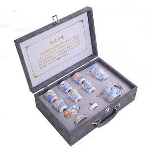 陶瓷盖碗茶壶品茗杯商用家用礼品茶具批发 万花珐琅彩功夫茶具套装
