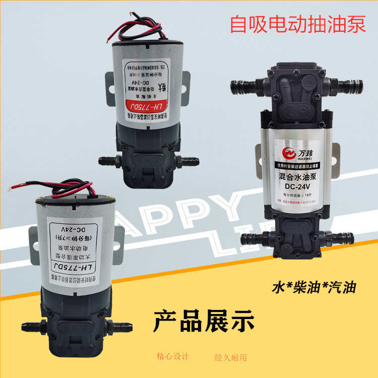 车货车淋水泵2V24V电动抽水汽汽淋水器配件自吸泵滴水刹车水油泵