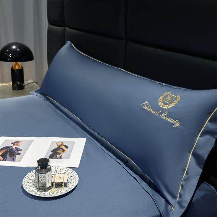 0新款10长双绒棉纯棉人LAE床枕加长枕芯套轻奢酒套店纯色全棉枕头