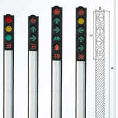 厂家供应一体化人行信号灯行人智能信号灯一体人行横道信号灯杆