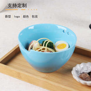 陶瓷面碗烘焙碗带筷子孔家用餐厅面馆创意拉面碗甜品碗 新品