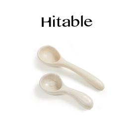 hitable大耳朵陶瓷小勺子，可爱调羹家用创意，高颜值长柄汤勺匙羹