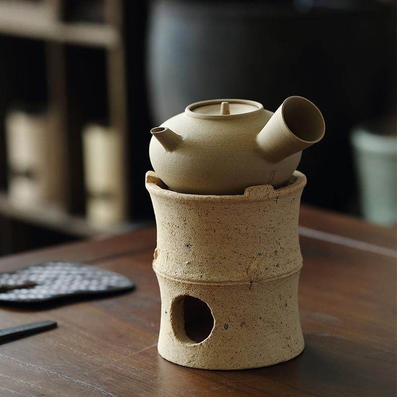 白泥碳烤炉纯手工小火炉围炉煮茶炭炉陶壶煮茶壶工夫泡茶炉风炉炭