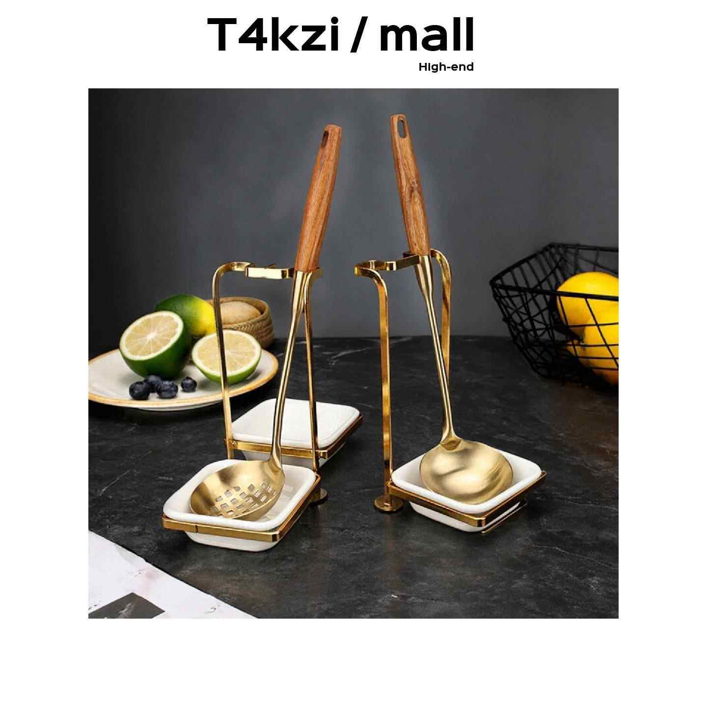 德国T4kzi德国花梨木汤勺实木柄汤勺食品级304不锈钢漏勺防烫火锅