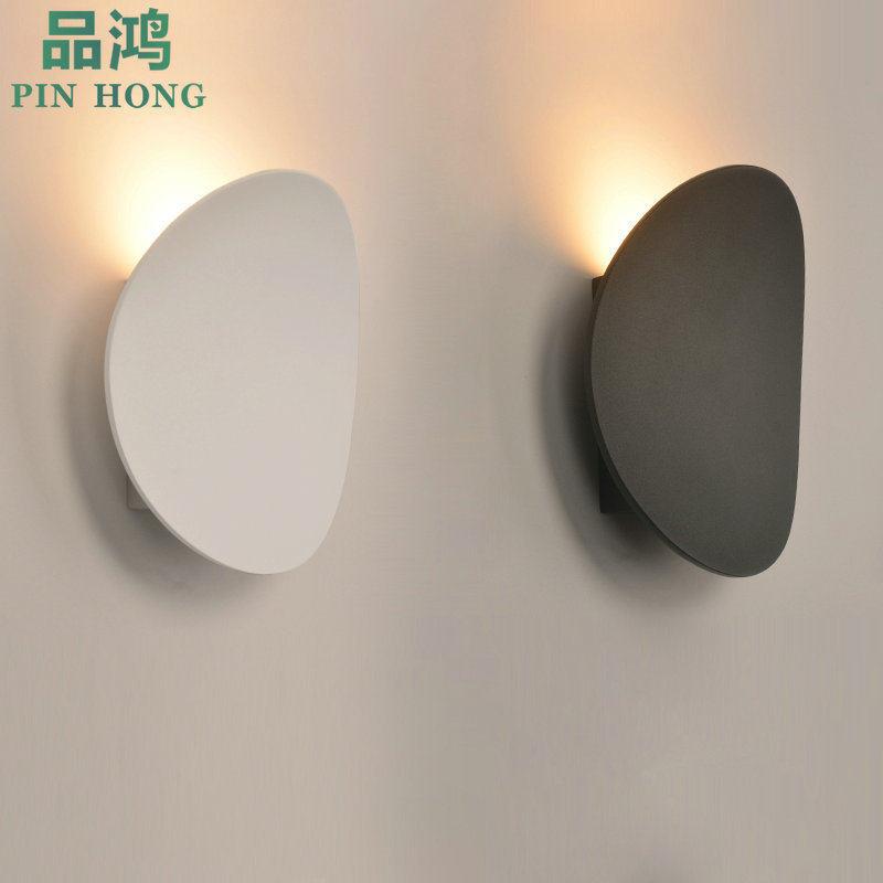 简约卧室床头壁灯圆形时尚创意过道灯现个性客厅墙壁LED走廊灯