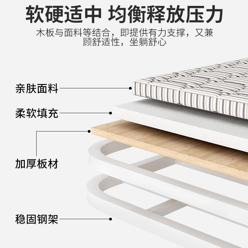 折叠床单人家用小户型简易床1.2米加固午休小床出租屋成人硬板床