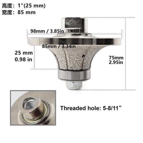 B25钎焊金刚石修边斜边Bevel斜边加工成型轮厚度25 mm