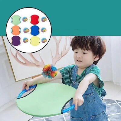 Kids Trampoline Paddle Disc Ball Set Outdoor Garden Game