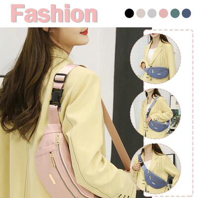 Women Waist Bag Fanny Pack Zipper Chest Bag Female Banana Ba