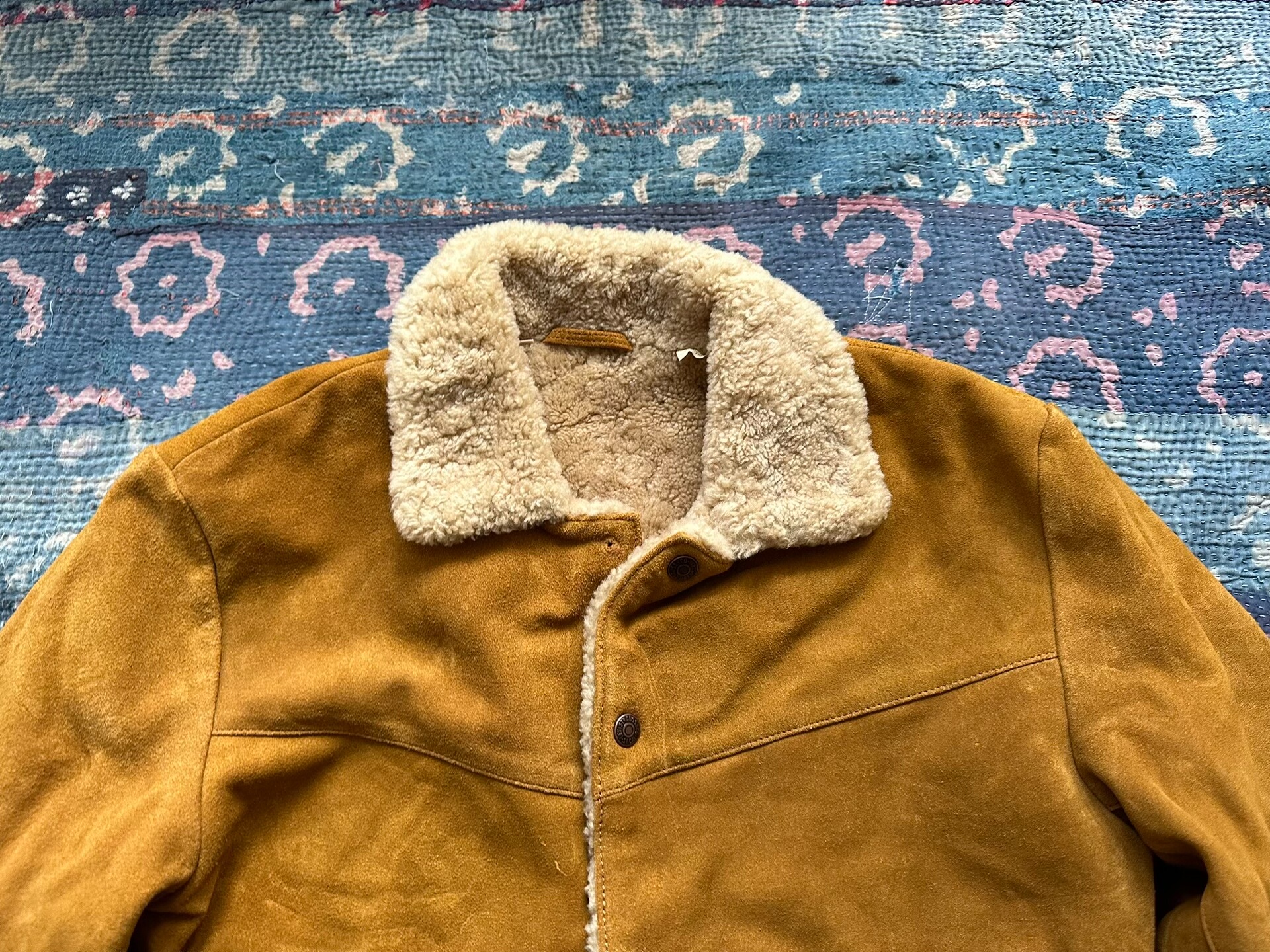 Levi's Brown Suede Shearling Collar Jacket — detail