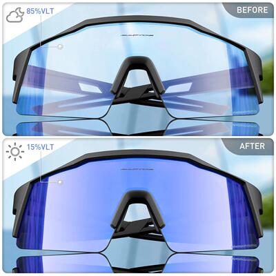 Kapvoe Photochromic Cycling Sunglasses for Men Cycl Glasses
