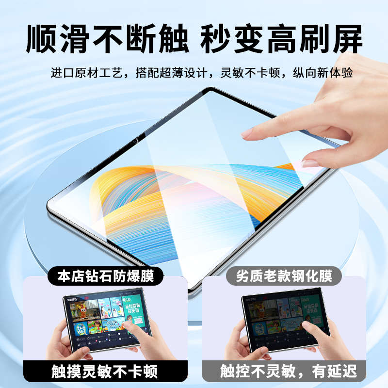 精品适用荣耀平板9无尘仓秒贴荣耀10/9pro钢化膜honormagicpad13平板保护膜magicpad2全屏gtpro贴膜v9高清x9