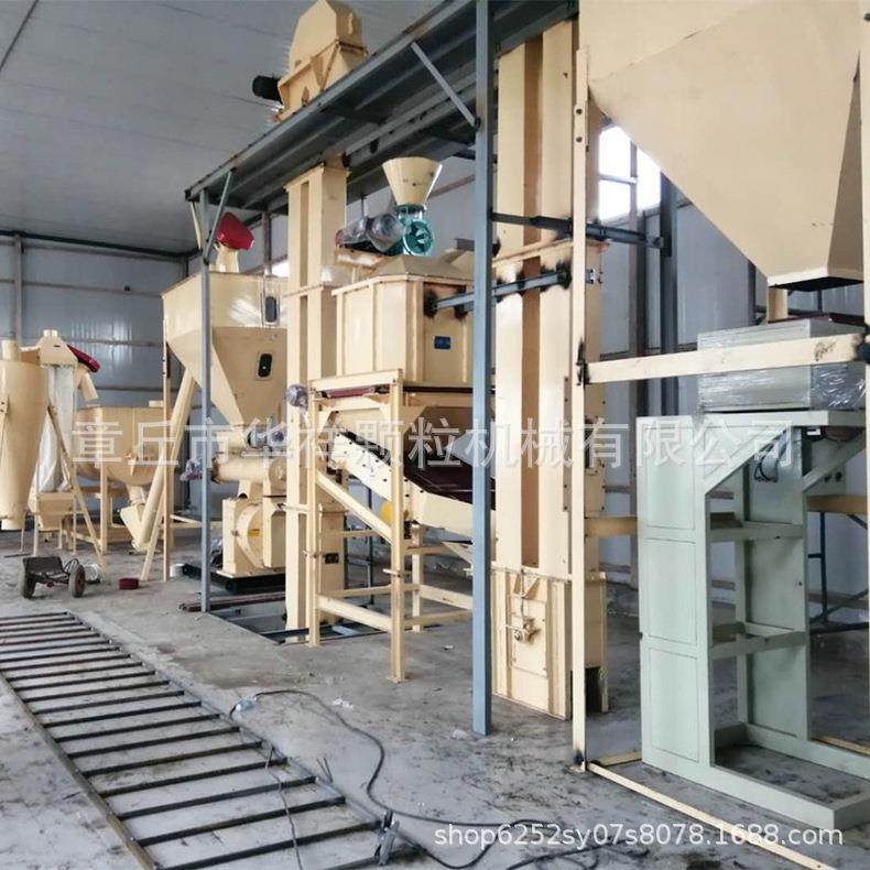 颗粒饲料机组时产2-3吨环模饲料加工成套设备饲料制粒线