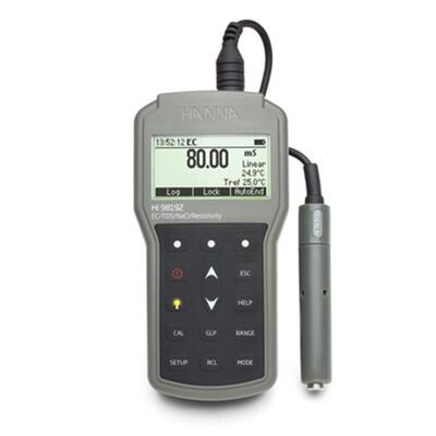 HANNAHI98192微电脑EC-TDS-电阻率-NaCI-°C测定仪