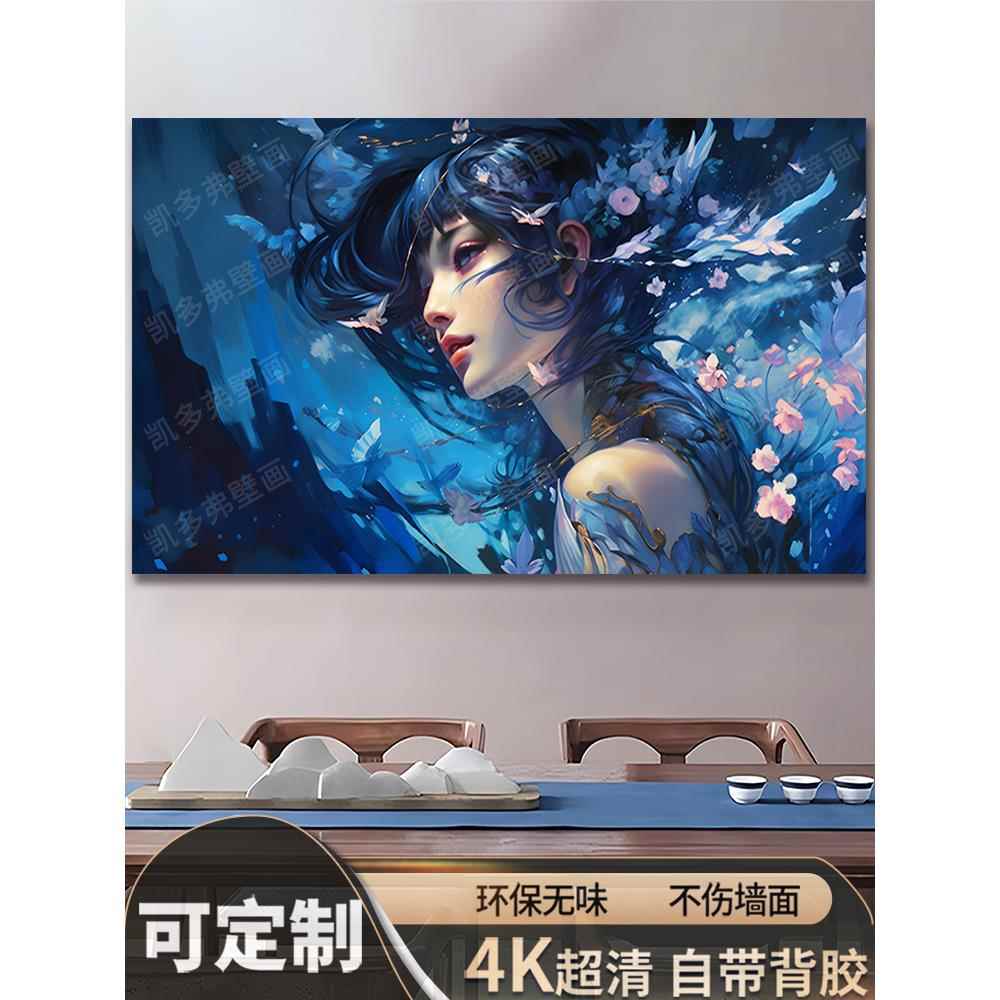 二次元动漫风景海报定制出租屋房间装饰学生宿舍ins壁纸自粘墙贴