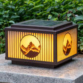 太阳能柱头灯室外庭院围墙灯大门柱子户外防水别墅墙头灯家用超亮